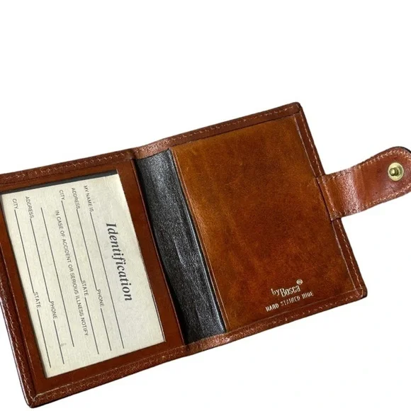Vintage Bosca Old Leather Hand Stained Hide Card I.D. Wallet